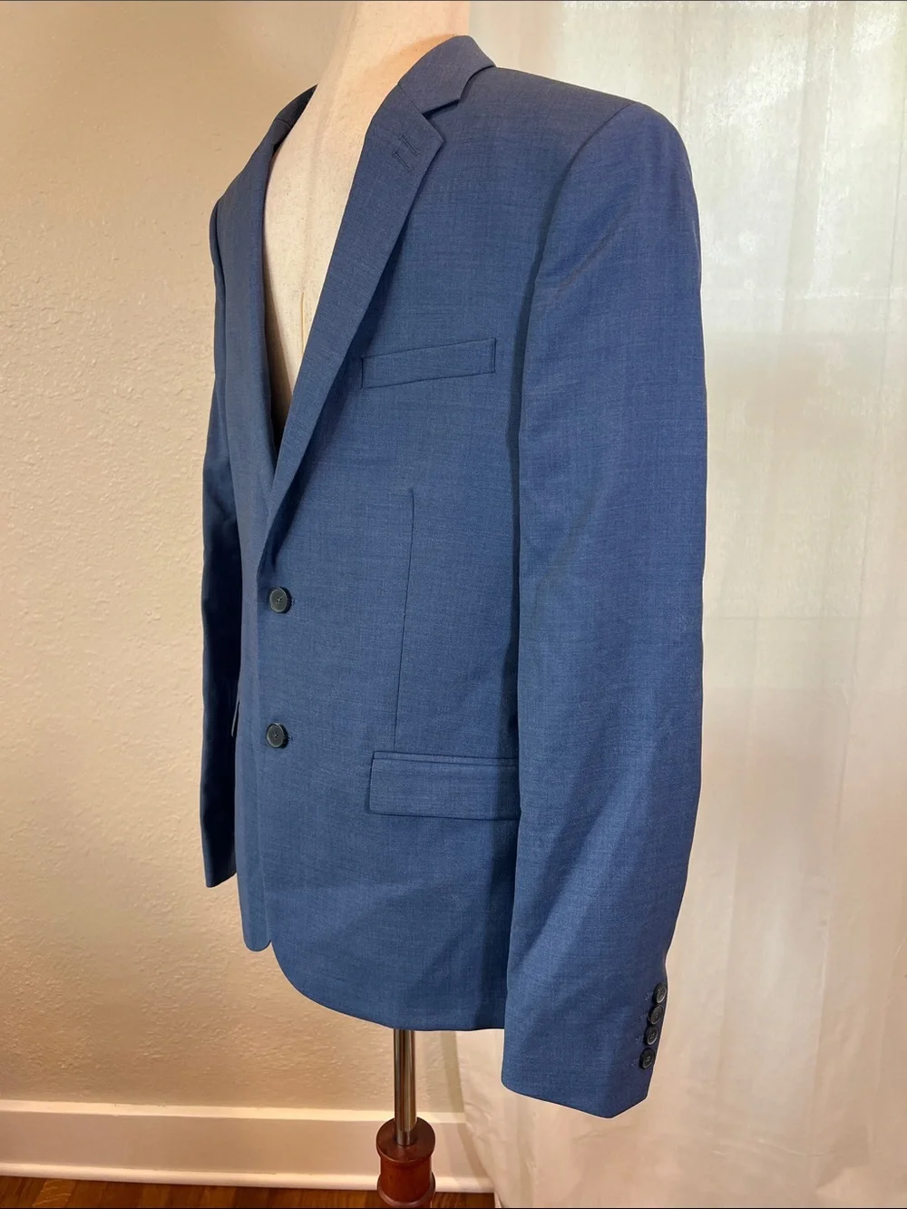 The Kooples Blue Two-Button Sport Coat Blazer 100% Wool. NWT. French 48. US M.